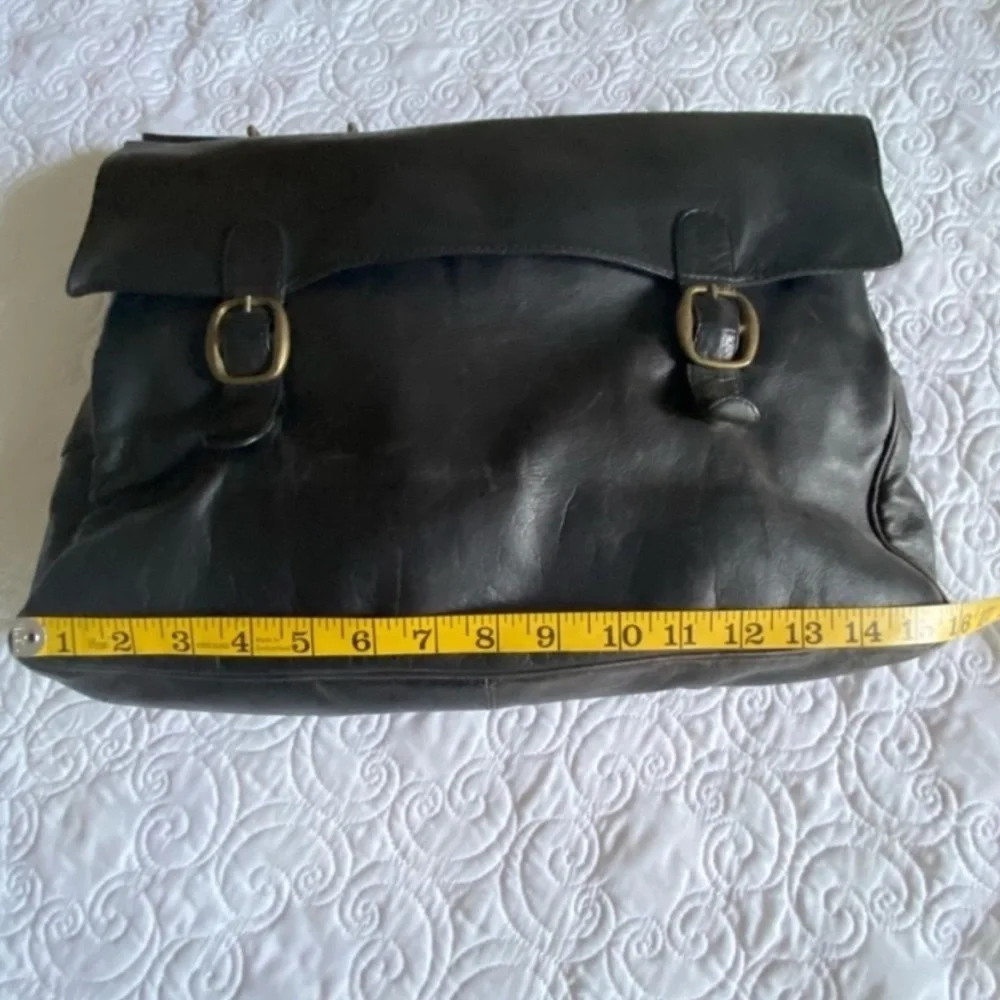Noble Leather Briefcase Messenger Bag